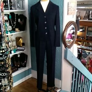 Pre-Owned Mondi Navy Wool Window Pane Suit - image 1